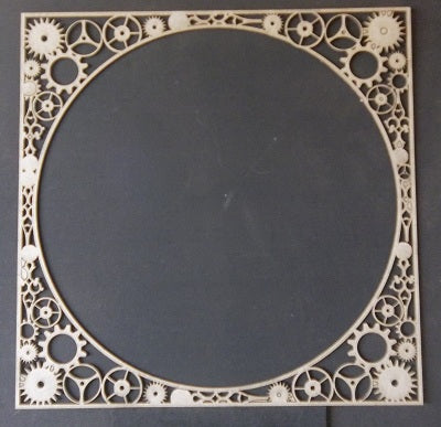 Chipboard Page Frame Cogs with Large Circle