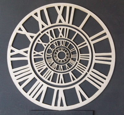 Chipboard Page Frame Roman Clock Multi Set.