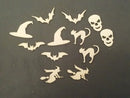 Chipboard Halloween Witch, Bat, Cat, Skull and Hat