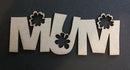 Chipboard Word Mum with Flowers
