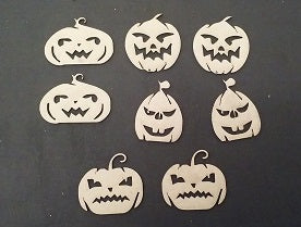 Chipboard Halloween Pumpkins or Jack A Lanterns Large