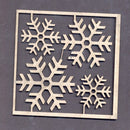 Chipboard Snow Flakes small
