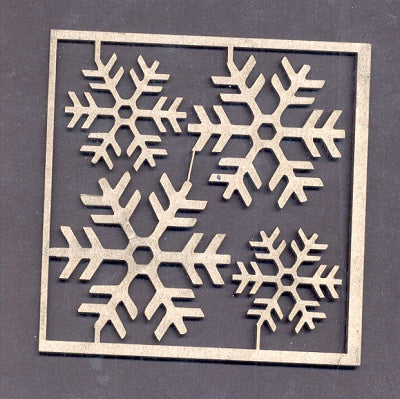 Chipboard Snow Flakes small