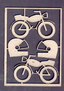 Chipboard MotorBike and Helmet Set