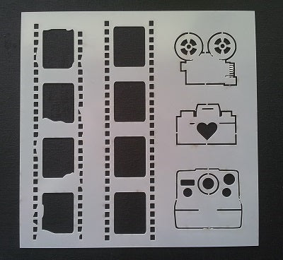 Plastic Stencil Camera and Film Strip