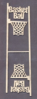 Chipboard Basket Ball Hoop (Half Size)