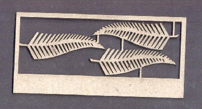 Chipboard New Zealand Silver Fern Leaves Small