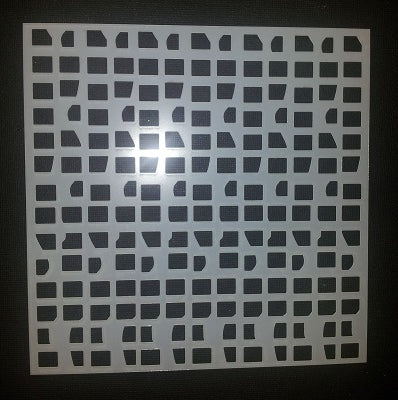 Plastic Stencil Distressed Squares