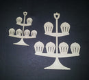 Chipboard Cupcake with stand large and medium
