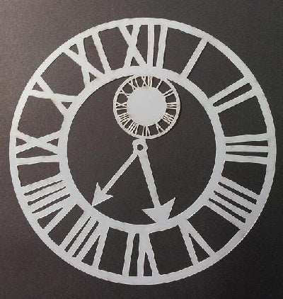 Plastic Stencil Roman Double Clock