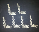 Chipboard Corners ABC 123 (6 pieces)