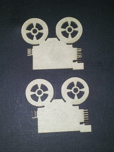 Chipboard Cameras Old Movie Projector (6 Pieces)