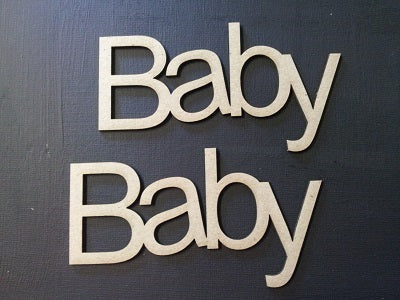 Chipboard Word Baby (Pack of 2)