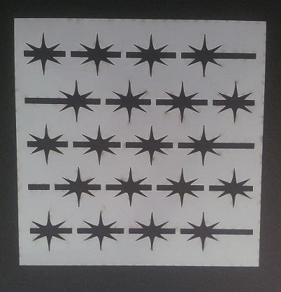 Plastic Stencil Star Borders