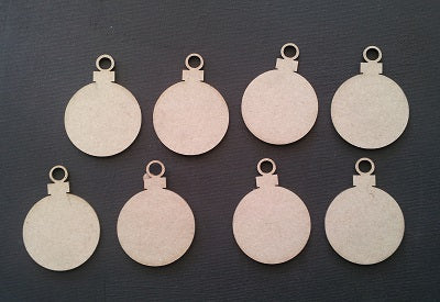 Chipboard Ornaments Round Solid (8 Pieces)