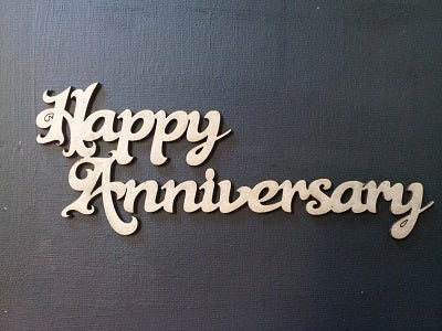 Chipboard Word Happy Anniversary