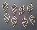 Chipboard Ornaments Tear Drops Stripped (8 Pieces)