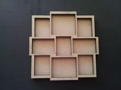 Chipboard Printer Tray Small Mixed Up Squared