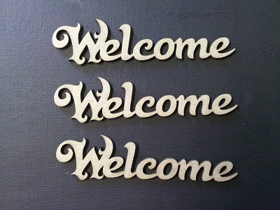 Chipboard Word Welcome (pack of 3)