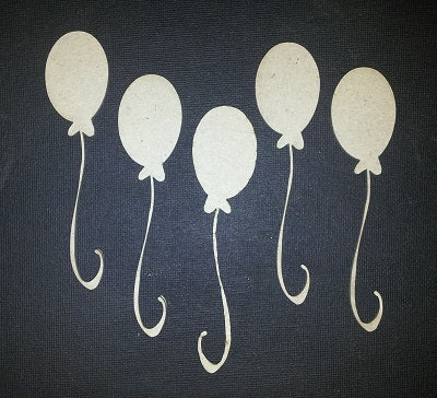 Chipboard Balloons with Strings (6 Pieces)