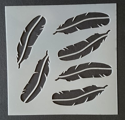 Plastic Stencil Feathers