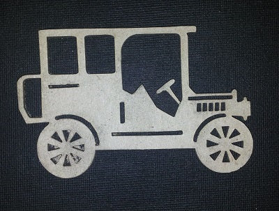 Chipboard Vintage Cars Small (4 Pieces)