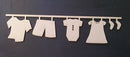 Chipboard Border Baby Clothes on Line