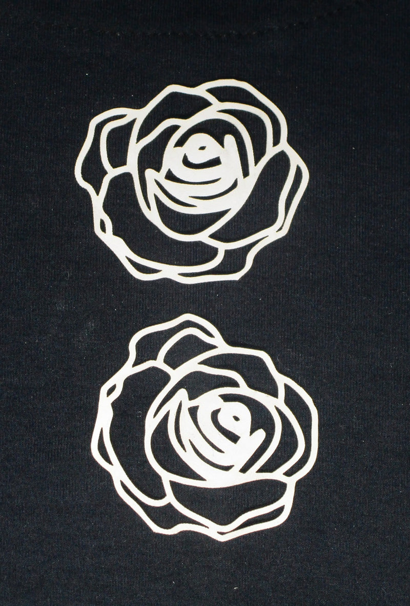 White Cardstock Rose Set of 2 Large