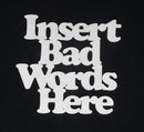 White Cardstock Word Insert Bad Words Here