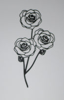 Black Cardstock Rose Stems Large