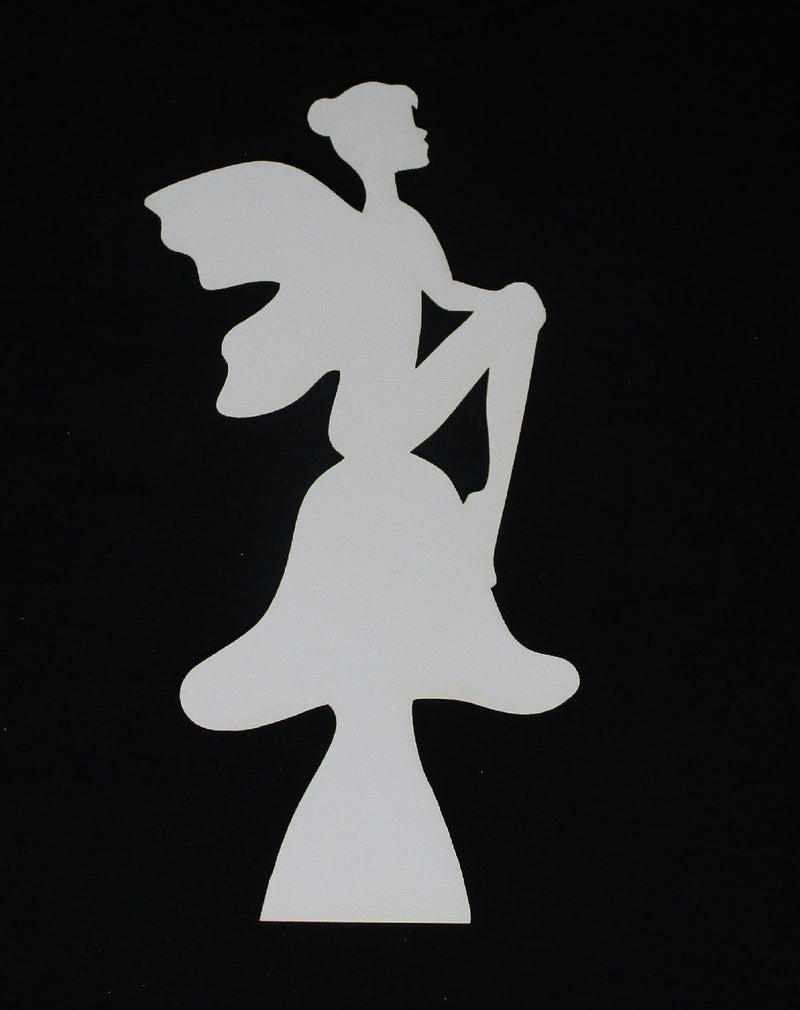 White Cardstock Fairy on Toadstool