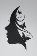 Black Cardstock Face with Butterflies Medium