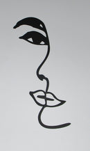 Black Cardstock Lady Hand Squiggle Face