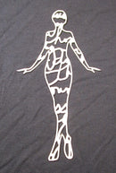 Art Journal Mixed Media Cardstock Girl Standing with Writing Large