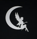 White Cardstock Fairy Sitting on Moon