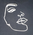 White Cardstock Lady Squiggle Face Small