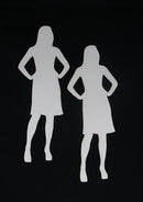 White Cardstock Girls Hands on Hips Large