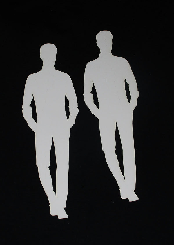 White Cardstock Men Standing Large