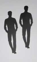Black Cardstock Men Standing Large