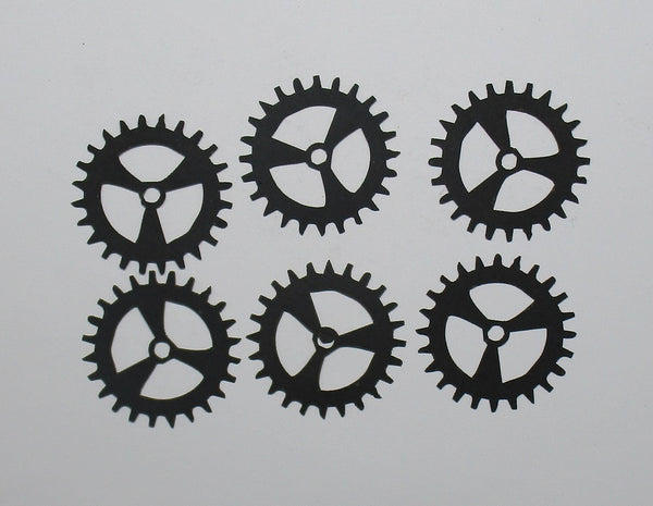 Black Cardstock Cogs Trio Sprockets Large