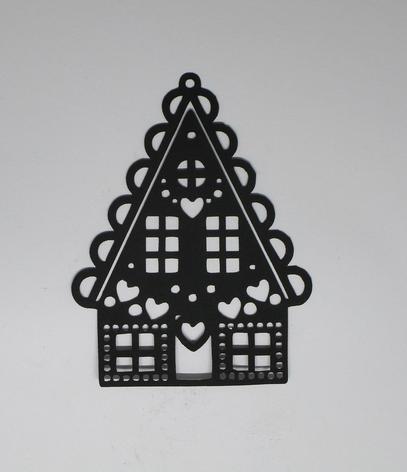 Black Cardstock Christmas Gingerbread House