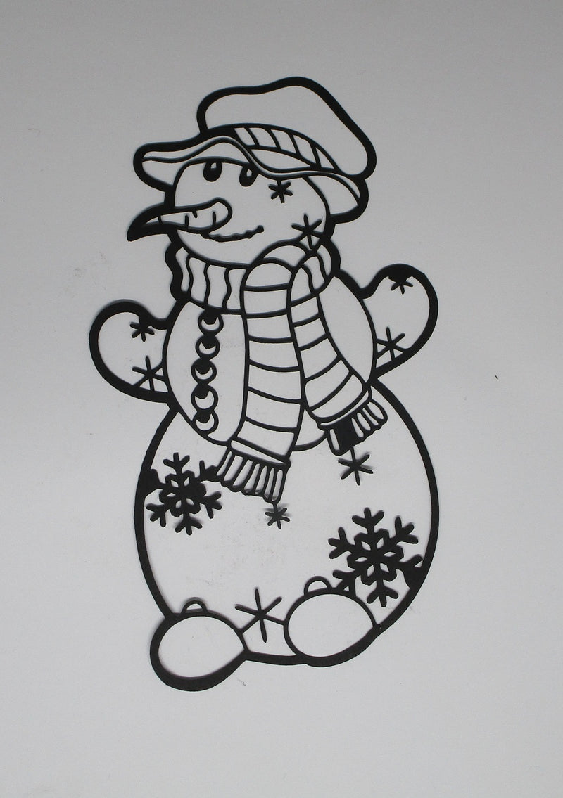 Black Cardstock Christmas Snowman