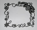 Black Cardstock Christmas Frame Pinecone and Snowflake