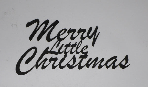 Black Cardstock Christmas Word Merry Little Christmas