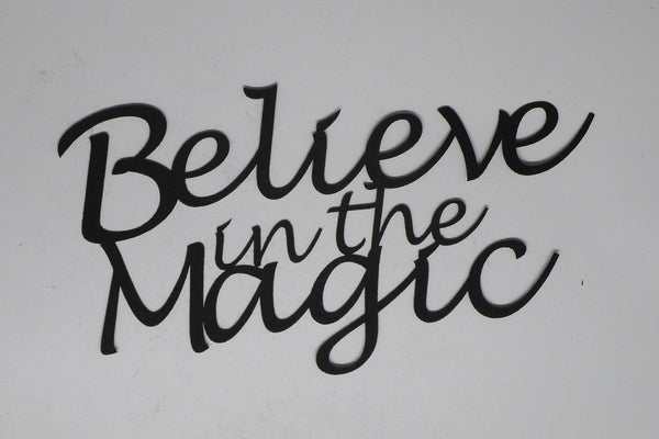 Black Cardstock Christmas Word Believer in the Magic
