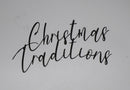 Black Cardstock Christmas Word Christmas Traditions