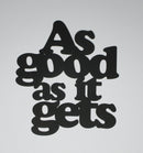 Black Cardstock Word As Good as it Gets.