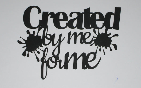 Black Cardstock Word Created by me for me with Paint Splats