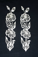 White Cardstock Flower and Leaves Vine