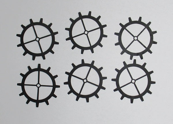 Black Cardstock Cogs Small